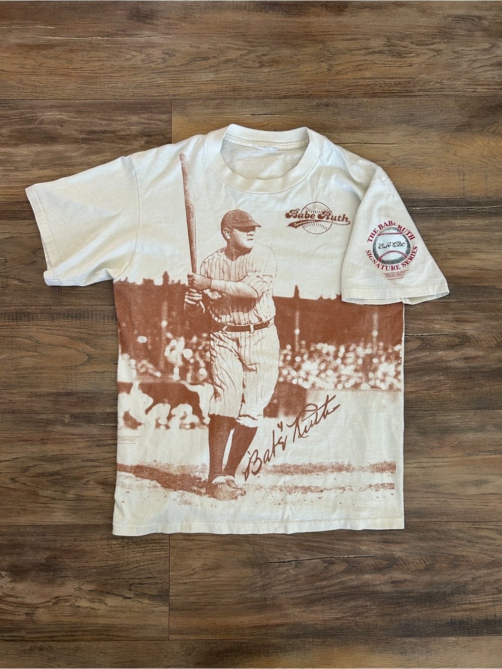 Vintage Babe Ruth Limited Edition AOP Graphic Tee Large
